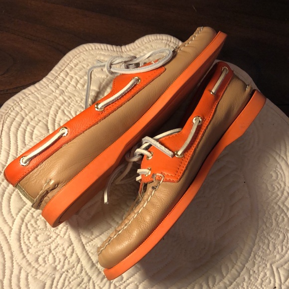 🧡Sperry Topsiders Classic leather tie laces, boat shoes cute silver back detail - Picture 8 of 12